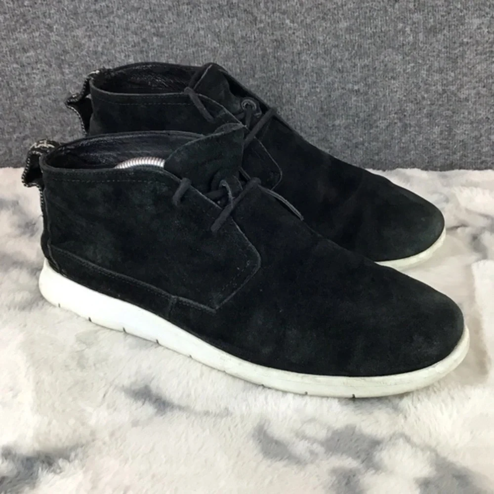 UGG Dustin Suede Leather Lace-Up Black Men's Chukka Boots Size 10